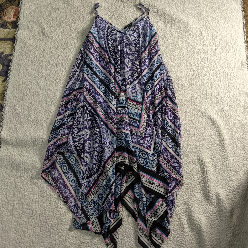 Express dress multicolor purple blue